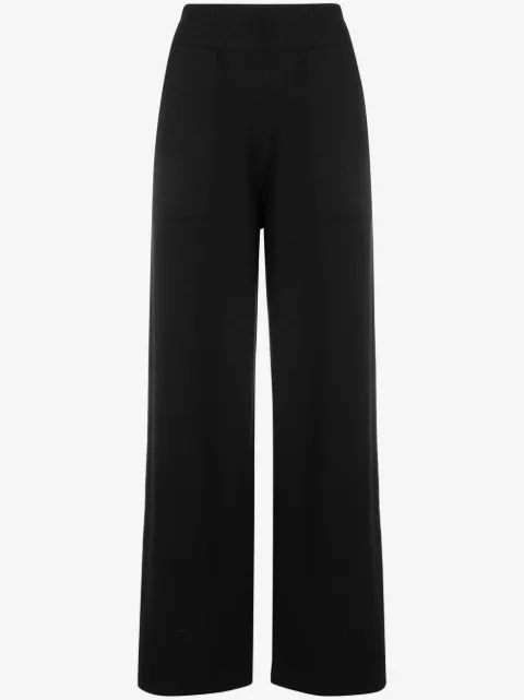 Barrie knitted flared trousers