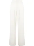 Barrie flared knitted trousers - White