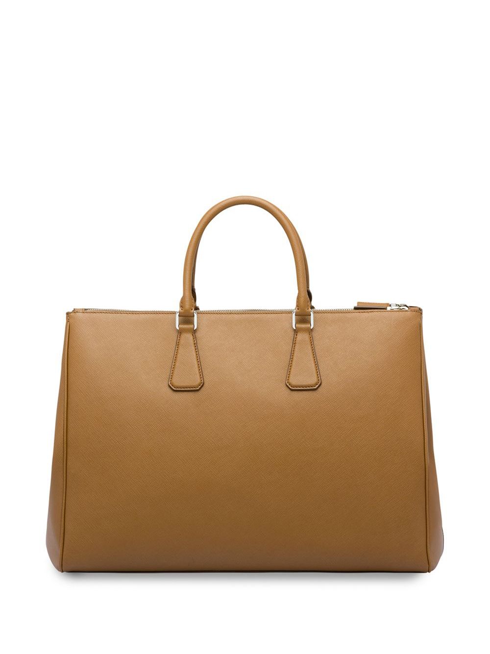 Shop Prada Saffiano Leather Tote Bag In Brown