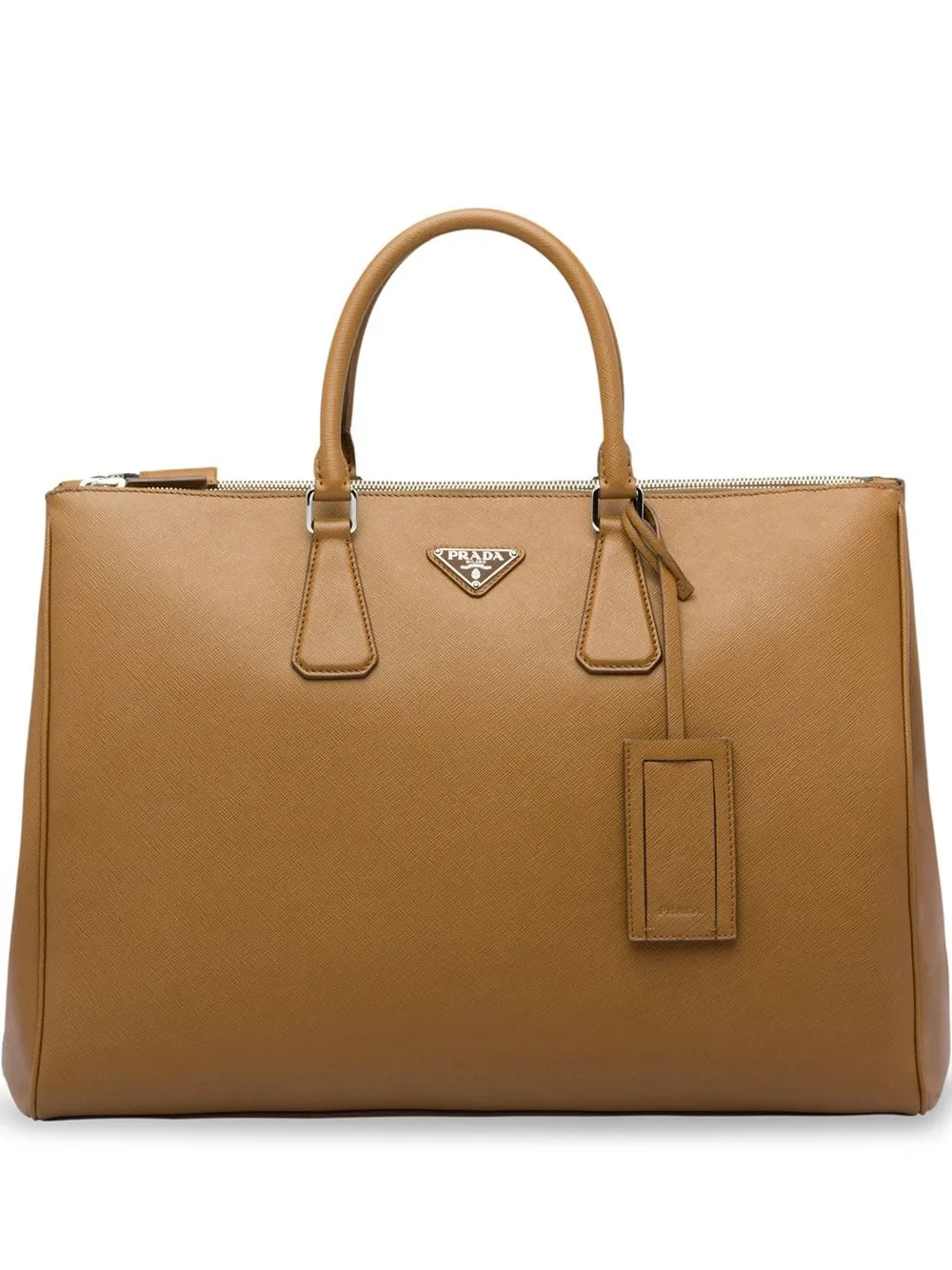 Prada Saffiano Leather Tote Bag In Caramel