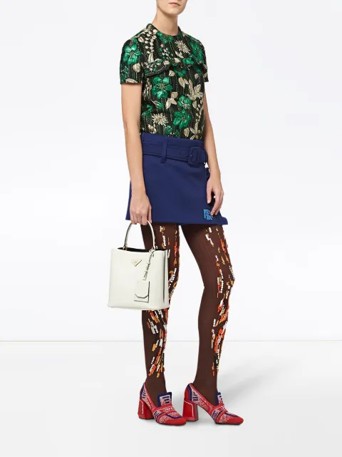 prada white bucket bag