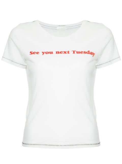 MOTHER MOTHER SEE YOU NEXT TUESDAY T-SHIRT - 白色