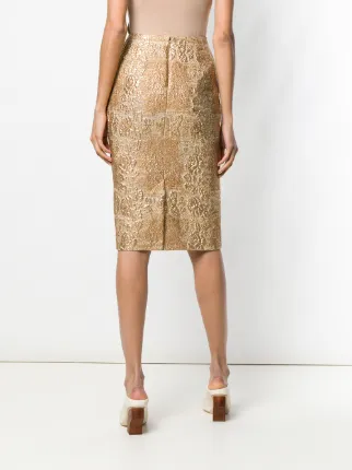 pencil skirt gold