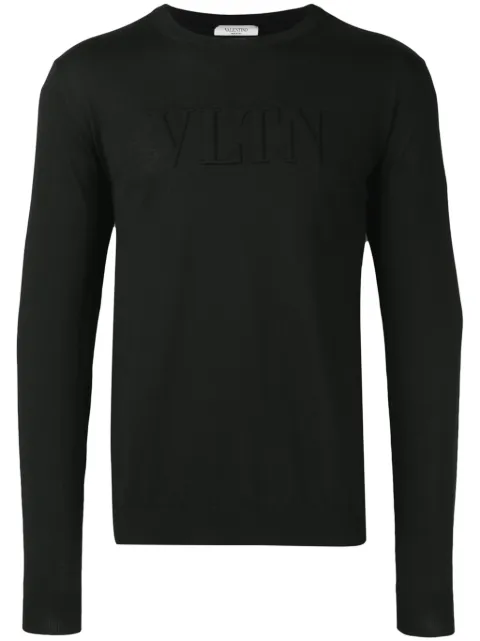 Valentino Garavani logo-embossed wool jumper