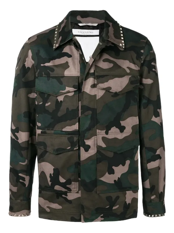 Valentino Garavani Rockstud Untitled Jacket Green FARFETCH OM