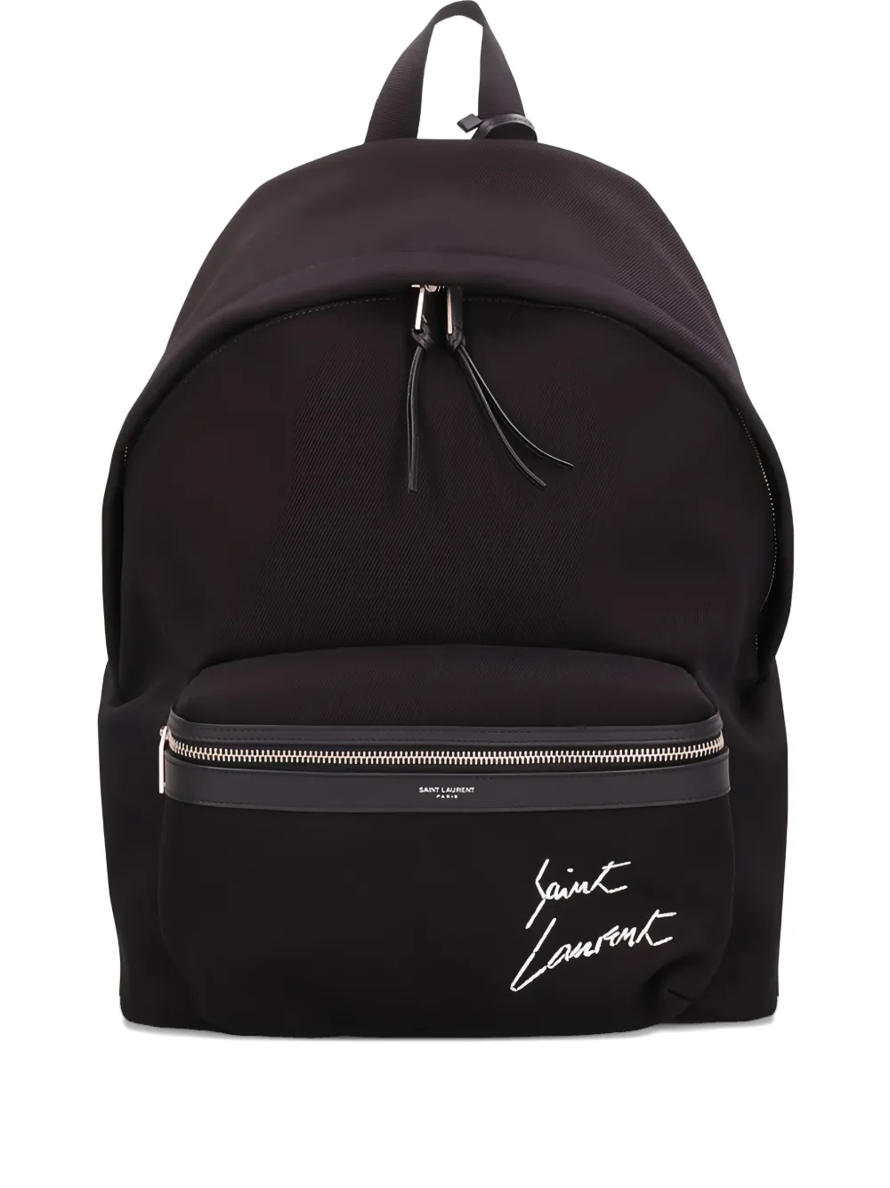 SAINT LAURENT ブラック バックパック Saint Laurent logo-embroidered Backpack | Black | FARFETCH