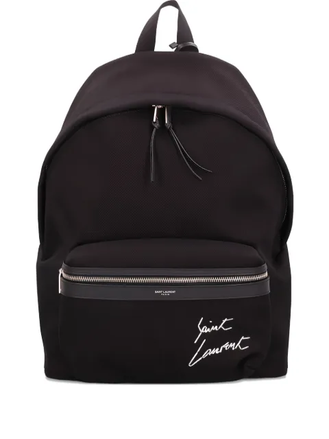 Saint Laurent logo-embroidered backpack