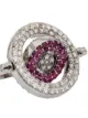 Luis Miguel Howard 18kt white gold reverso rounded sapphire diamond ring
