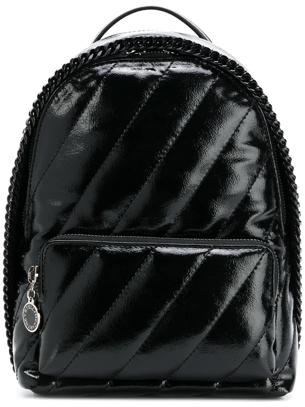 Stella McCartney Zaino trapuntato con catena - Nero