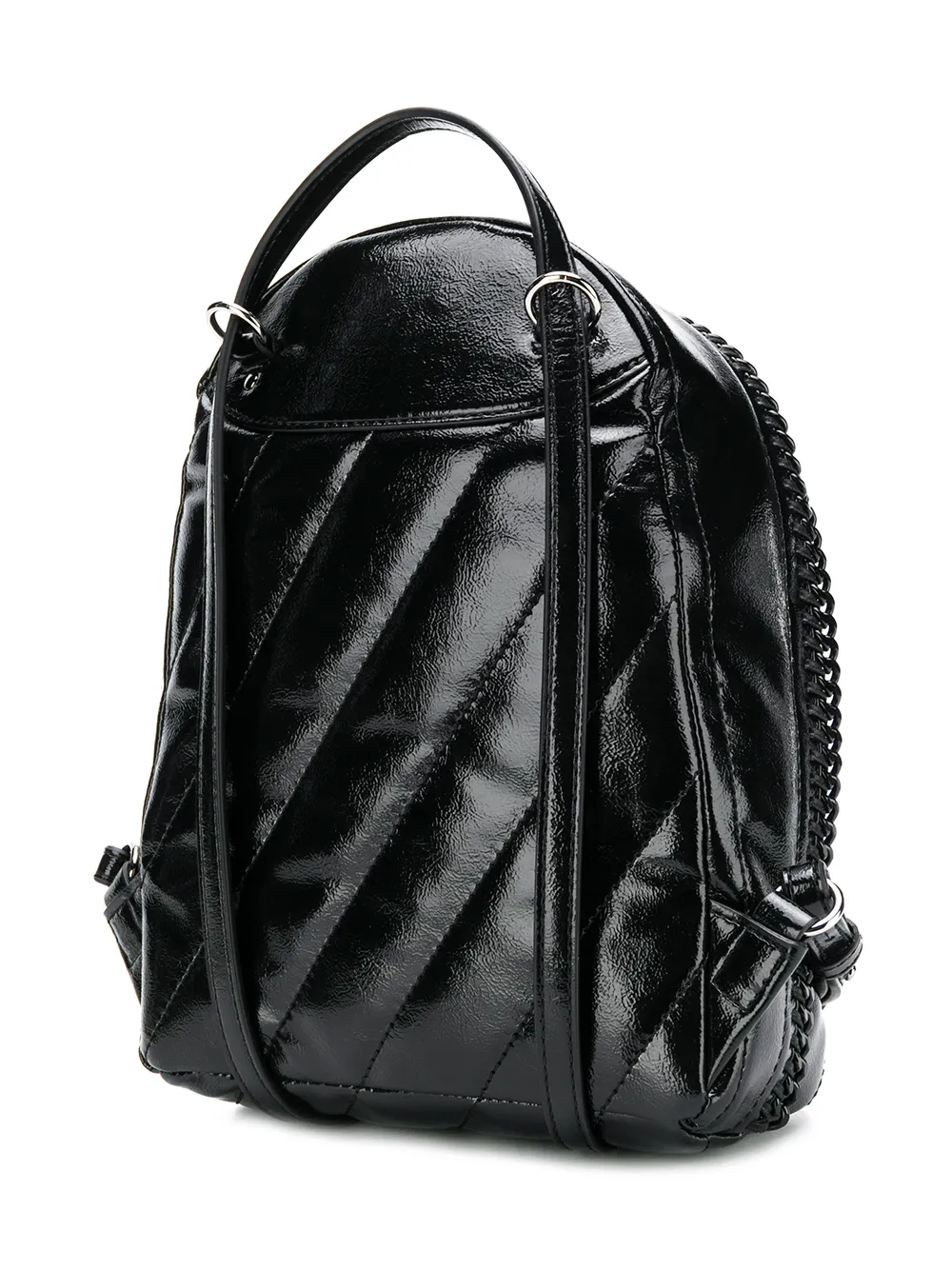  Stella Mccartney Rucksack In Lackleder Optik   Schwarz 