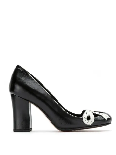 Sarah Chofakian panelled leather pumps