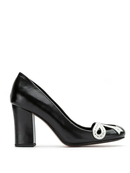 Panelled leather pumps - Sarah Chofakian - Modalova