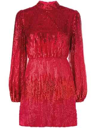 rixo red sequin dress