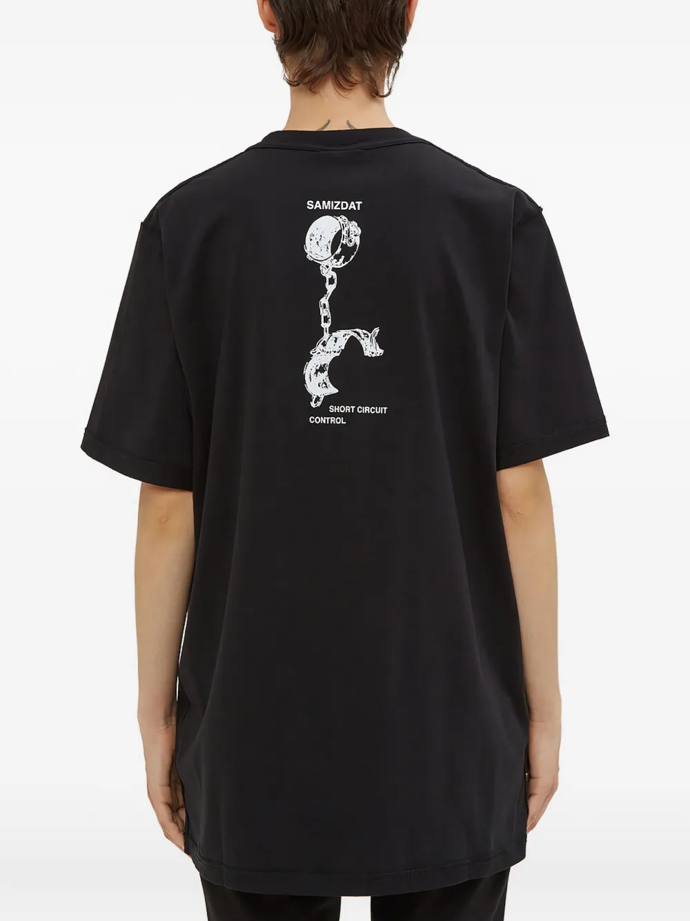 Yang Li T-shirt met ronde hals Zwart