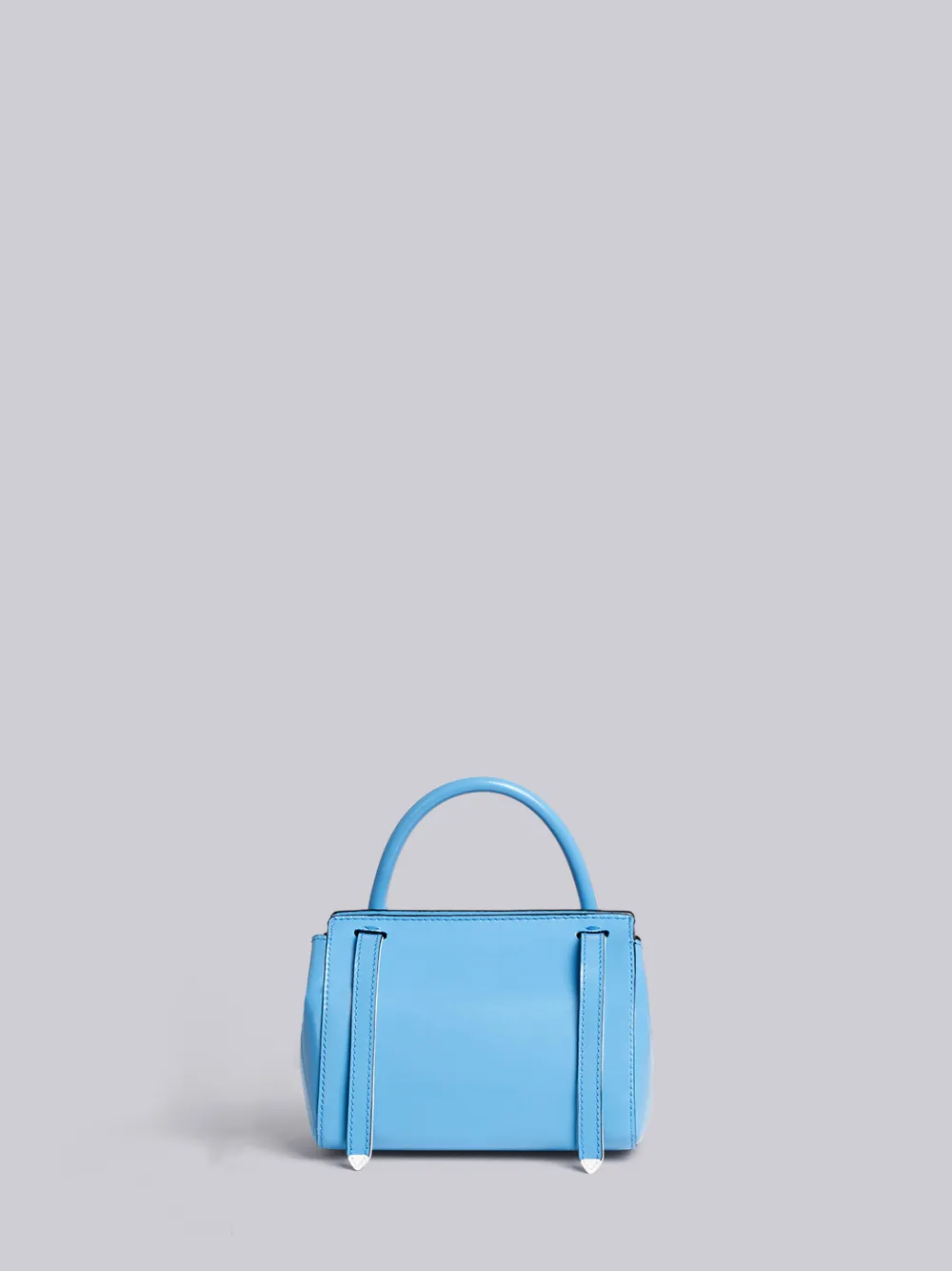 Click to view more detailed imagery on our partner's website Thom Browne 3-Strap Calfskin Mini Bag In Blue