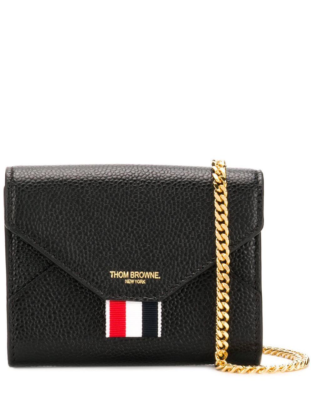 

Thom Browne pebbled short envelope wallet - Black