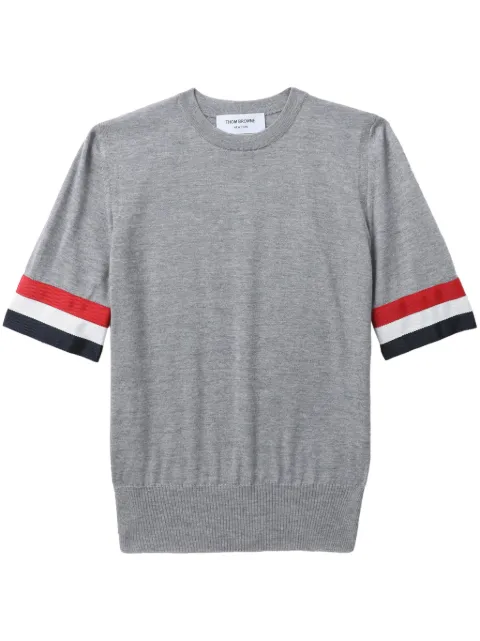 Thom Browne تيشيرت مارينو بأساور مخططة