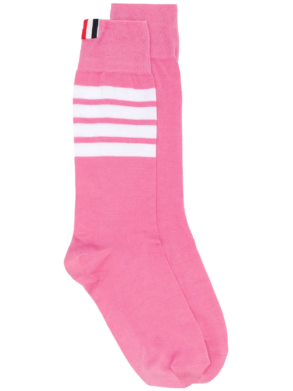

Thom Browne 4-Bar Mid-Calf Cotton Socks - Pink