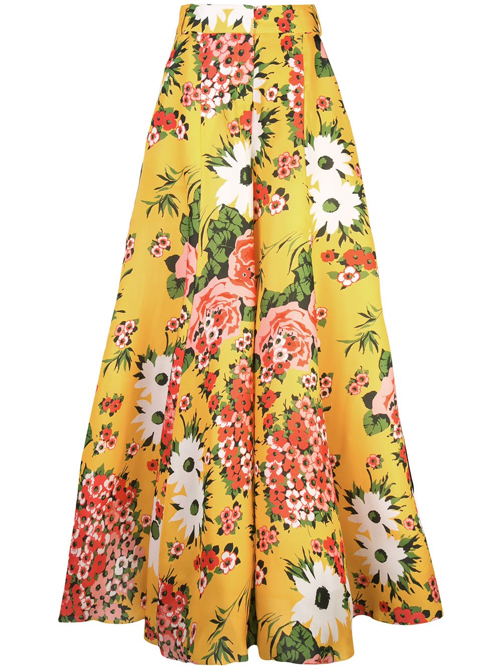 фото Carolina herrera расклешенные брюки с цветочным принтом