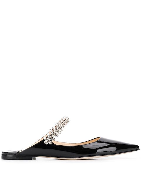 Jimmy Choo Bing crystal-embellished pointed flats