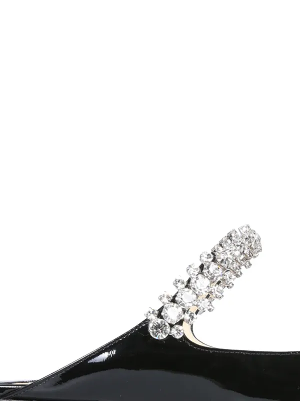 Jimmy Choo Bing crystal-embellished Pointed Mules | Black | FARFETCH