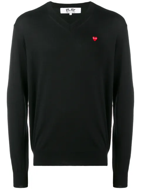 Comme Des Garçons Play contrast logo jumper