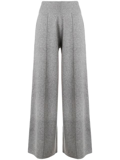 PRINGLE OF SCOTLAND PRINGLE OF SCOTLAND KNITTED FLARED TROUSERS - GREY