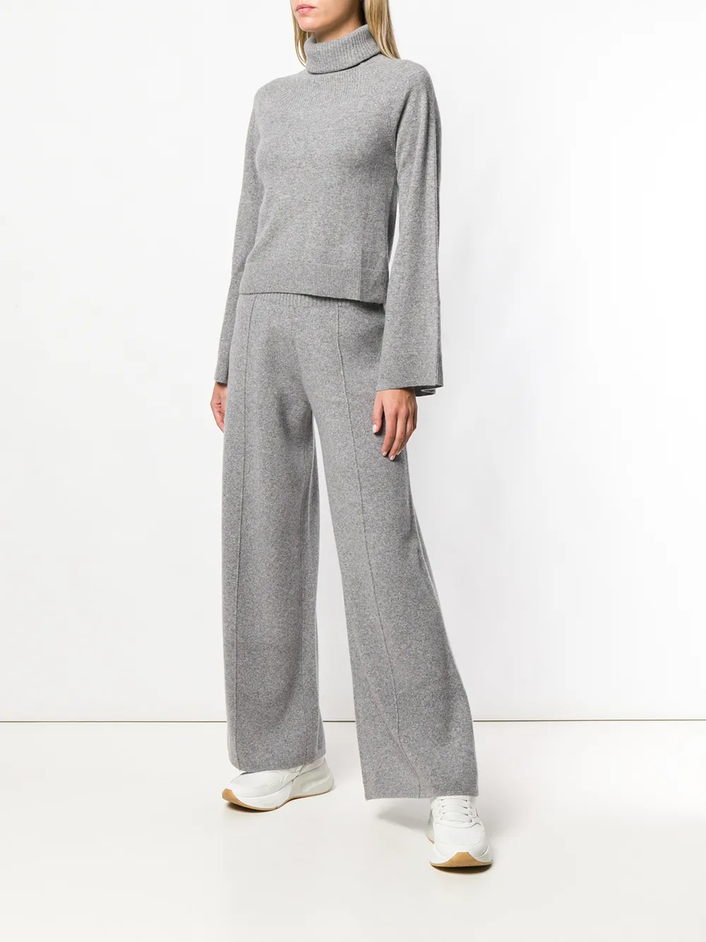 Pringle of Scotland knitted flared trousers - Grijs