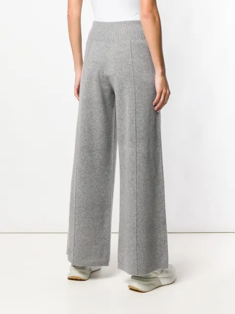 Pringle Of Scotland Knitted Flared Trousers - Grey In Grey