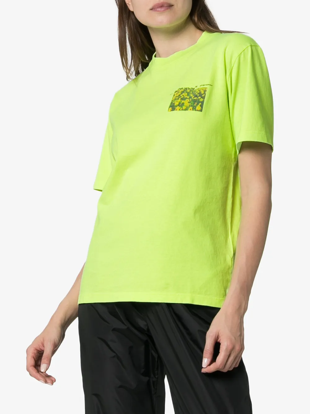 фото Off-white футболка с принтом и логотипом