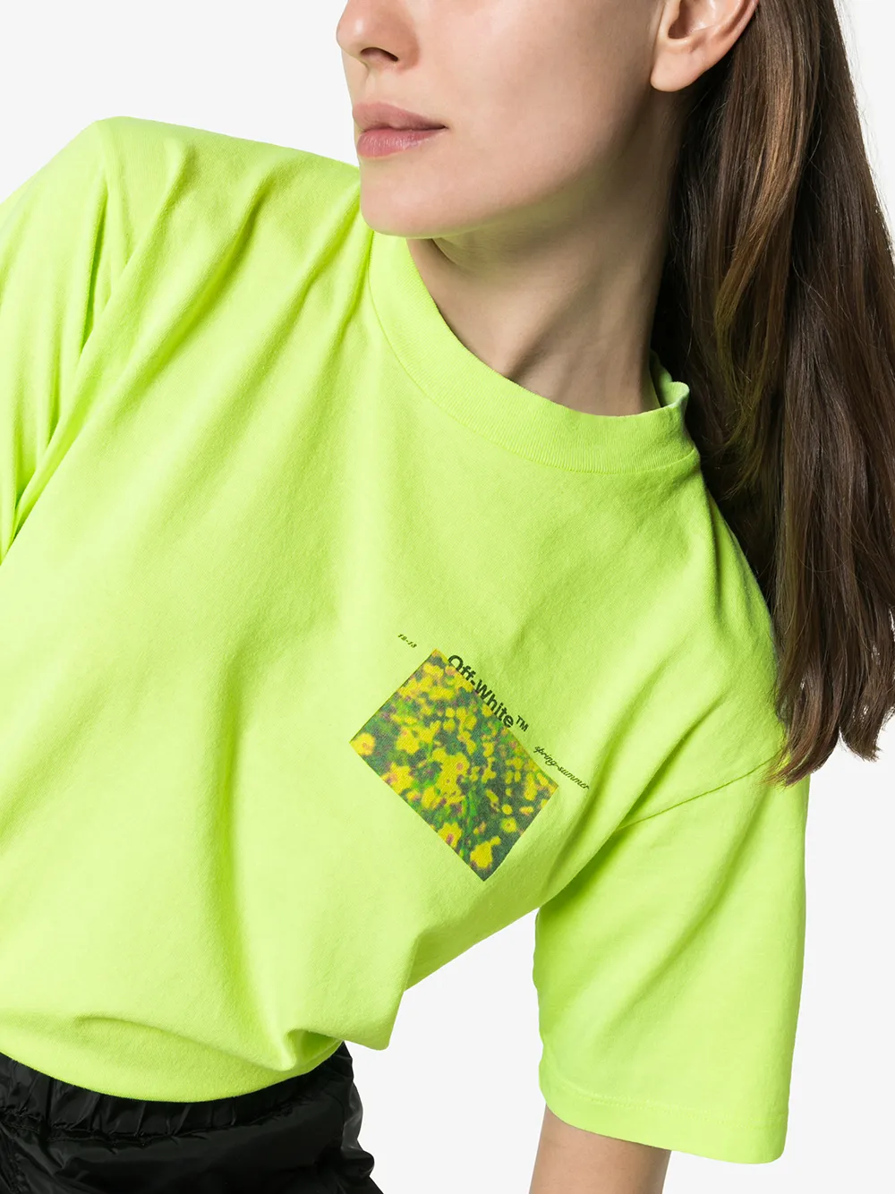 фото Off-white футболка с принтом и логотипом