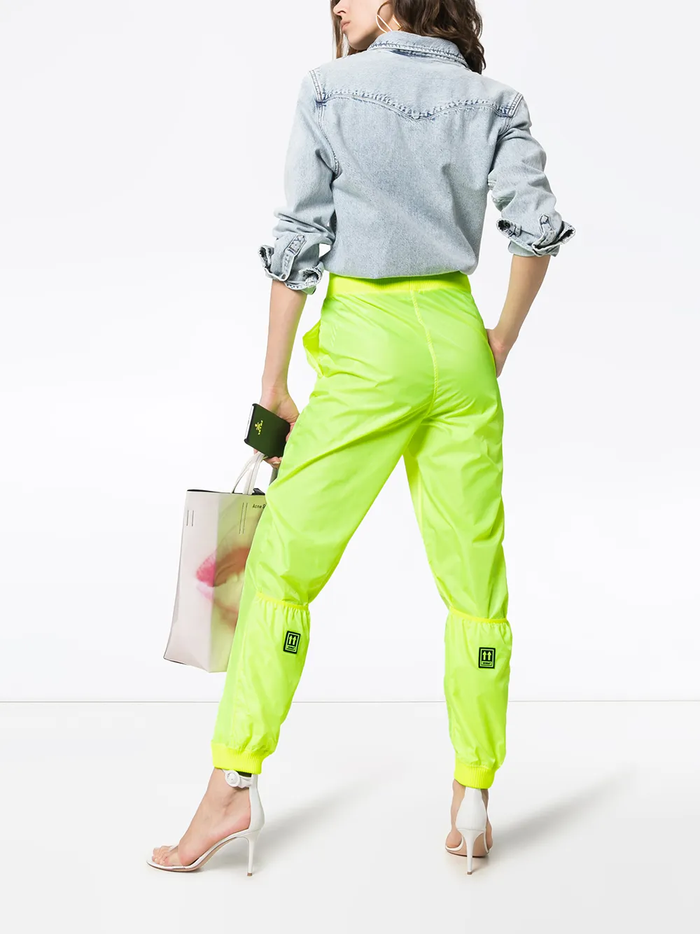  Off White Jogginghose Mit Hohem Bund   Gelb 