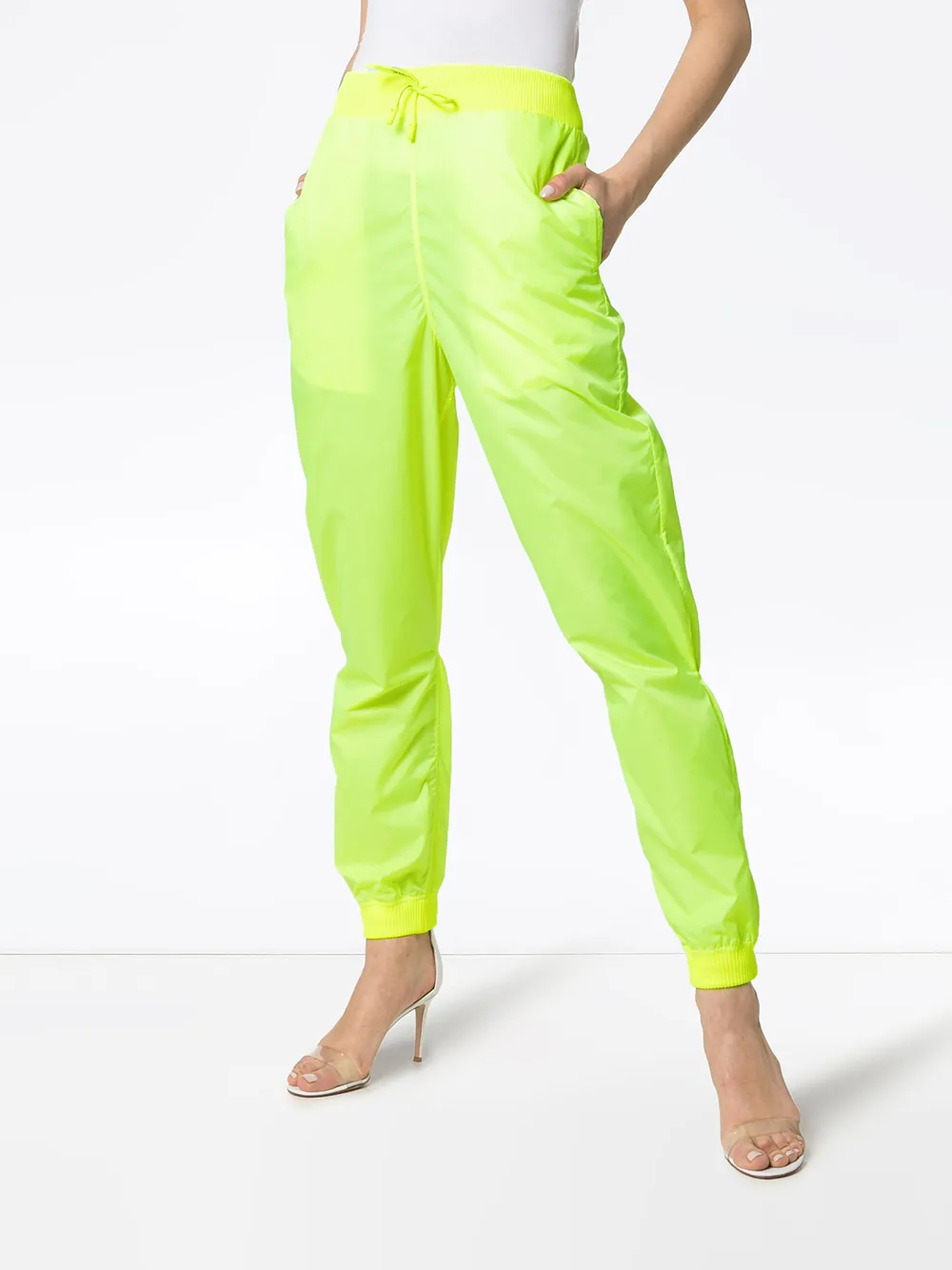  Off White Jogginghose Mit Hohem Bund   Gelb 