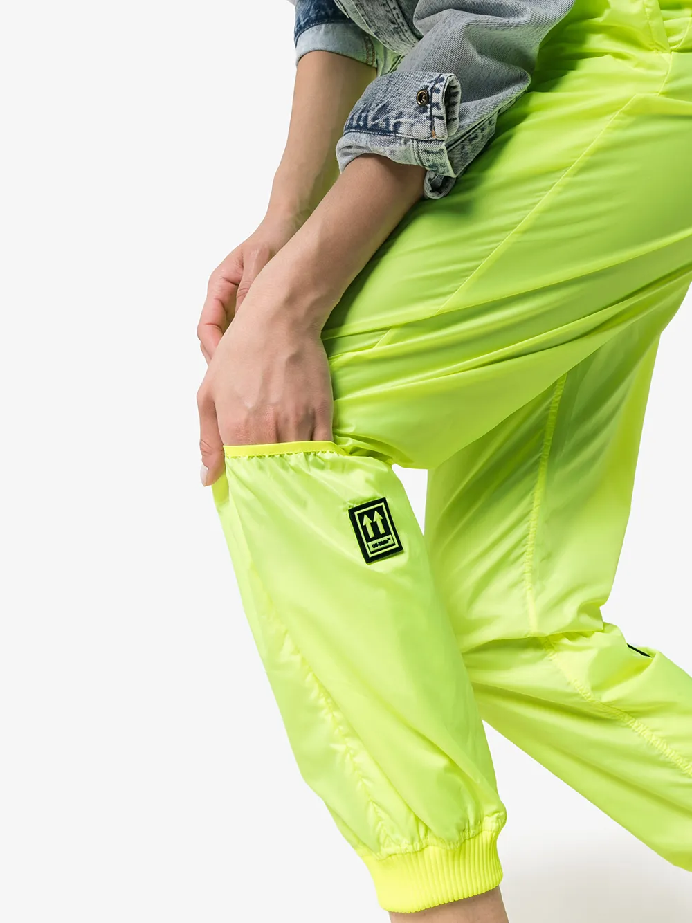 Off-White High waist trainingsbroek Geel