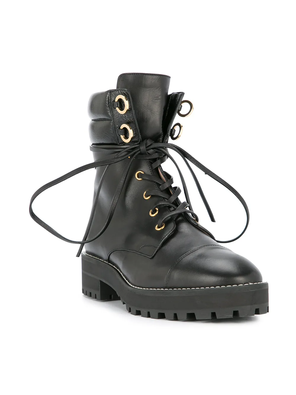 stuart weitzman lexy leather combat boots