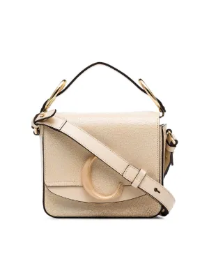 Chloé Shoulder Bags For Women 2018 Farfetch Chloé Beige C Ring Small Leather Shoulder Bag