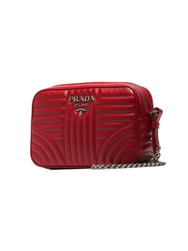 Red Prada red Diagram medium quilted leather cross body ...
