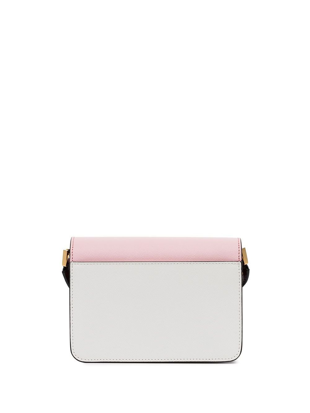 Marni pink, White And Red Trunk Bicolour Small Leather Shoulder Bag ...
