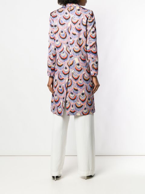 Dries Van Noten patterned single-breasted coat