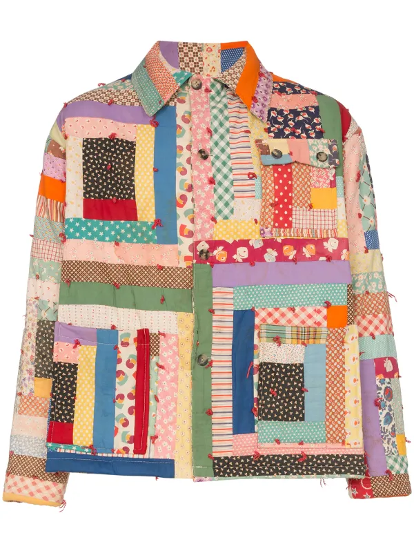 Bode 1930 Log Cabin Patchwork Cotton Jacket 1 947 Shop Ss19