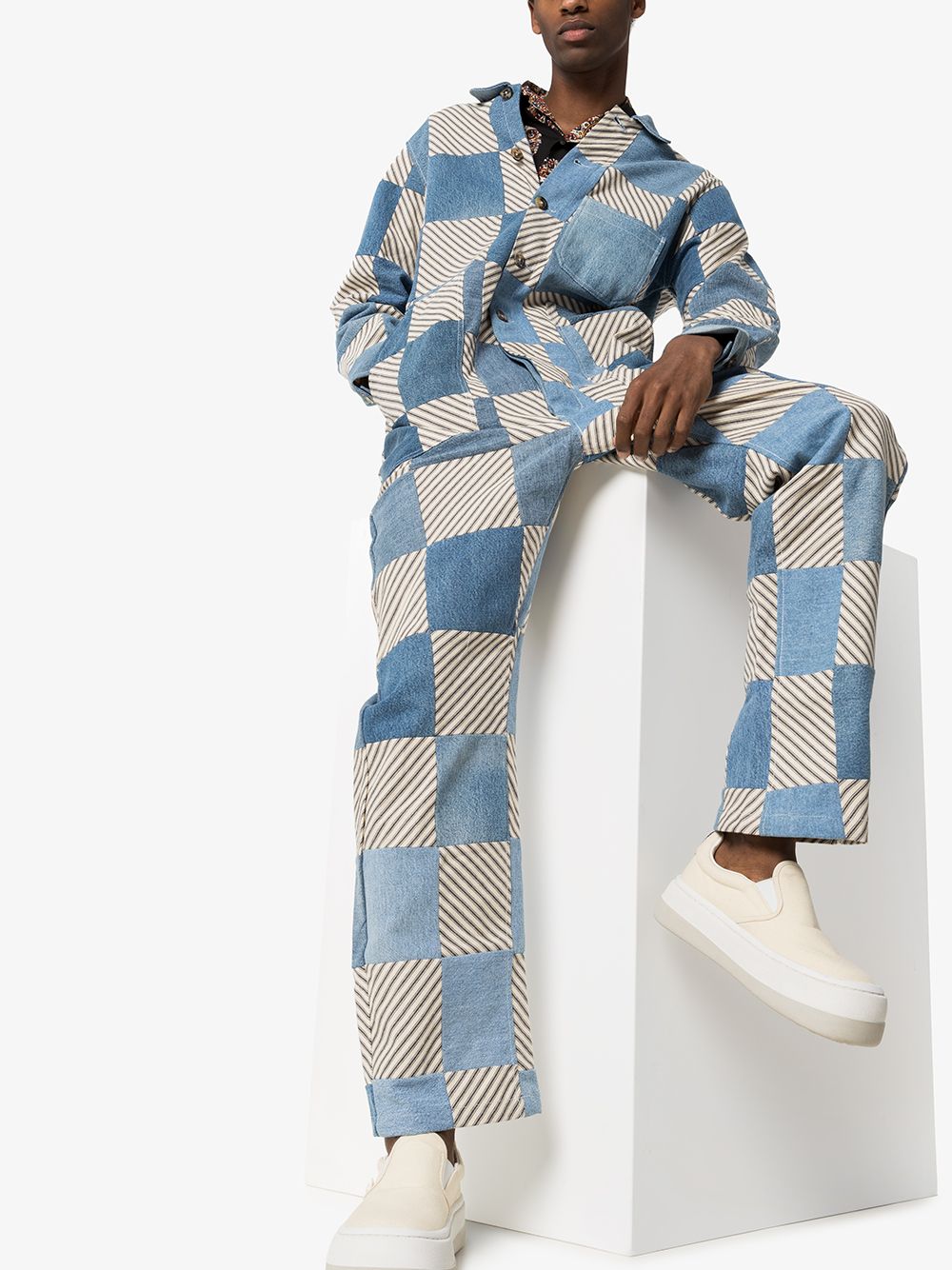 фото Bode checkered patchwork jumpsuit