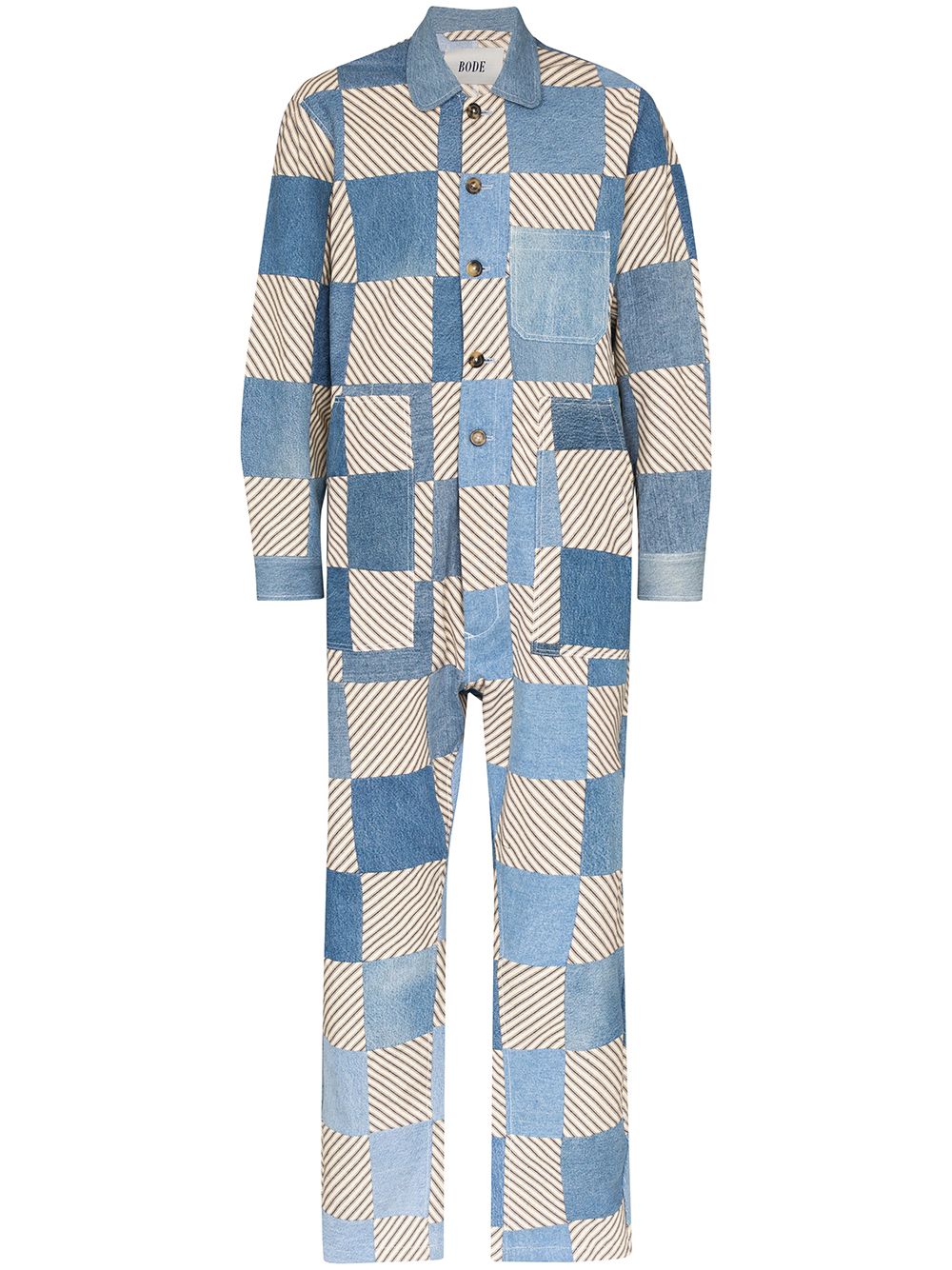 фото Bode checkered patchwork jumpsuit