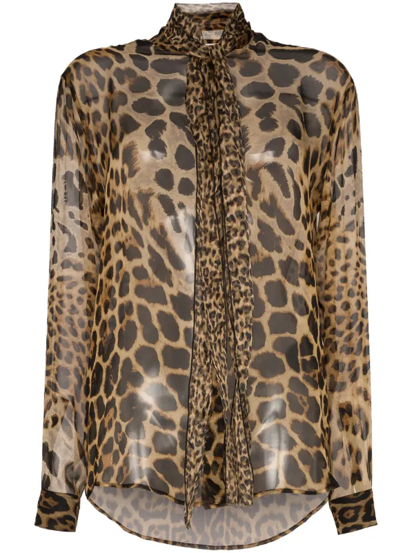 express leopard print blouse