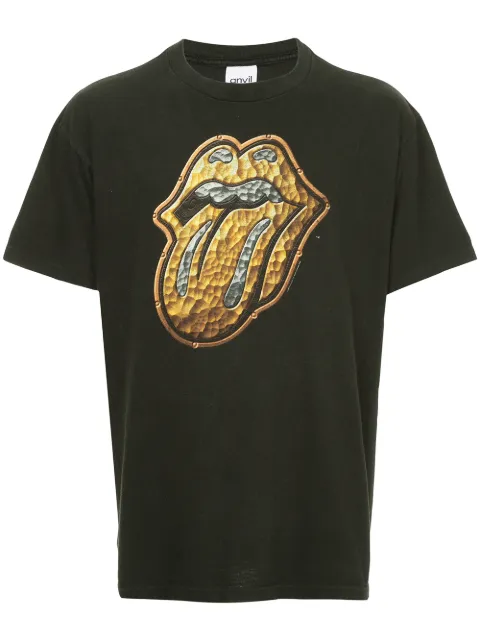 FAKE ALPHA VINTAGE FAKE ALPHA VINTAGE ROLLING STONES PRINT T-SHIRT - BLACK