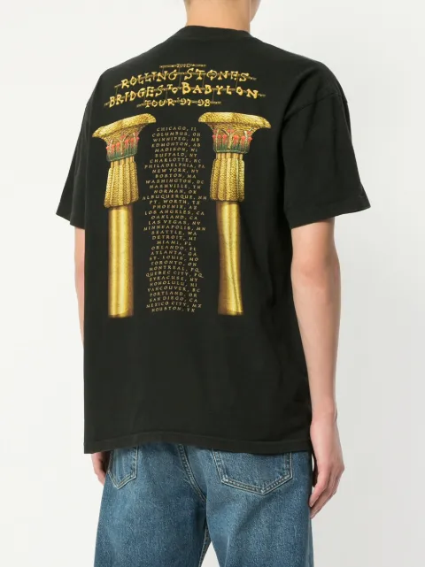 FAKE ALPHA VINTAGE FAKE ALPHA VINTAGE ROLLING STONES PRINT T-SHIRT - BLACK