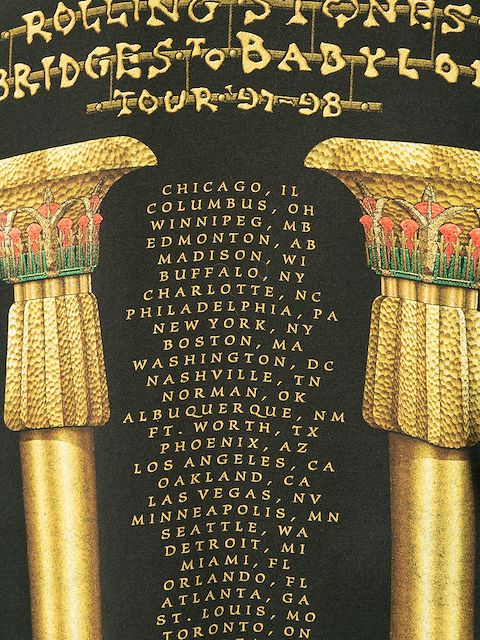 FAKE ALPHA VINTAGE FAKE ALPHA VINTAGE ROLLING STONES PRINT T-SHIRT - BLACK