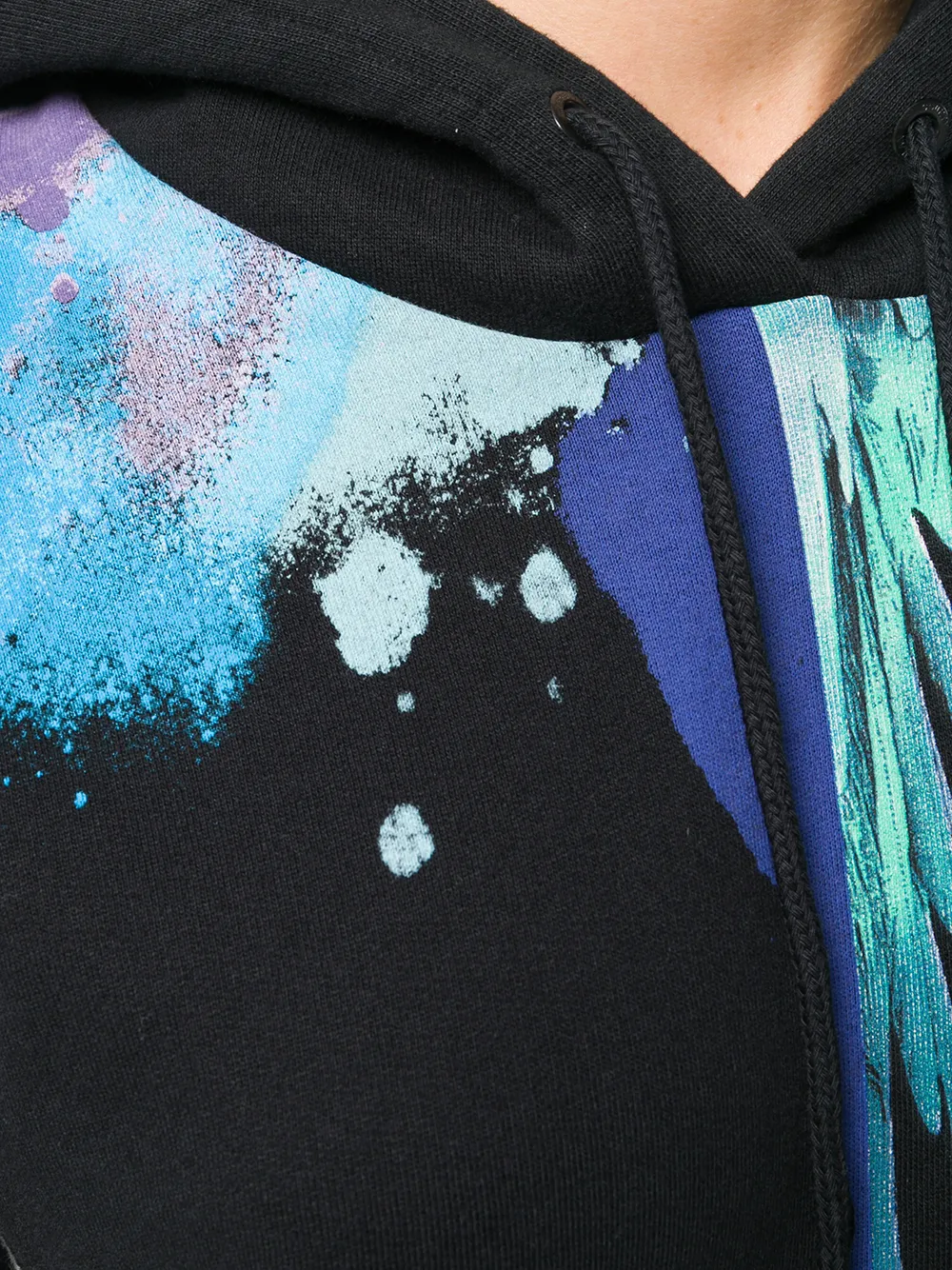 COUNTY OF MILAN Wings hooded sweatshirt Zwart