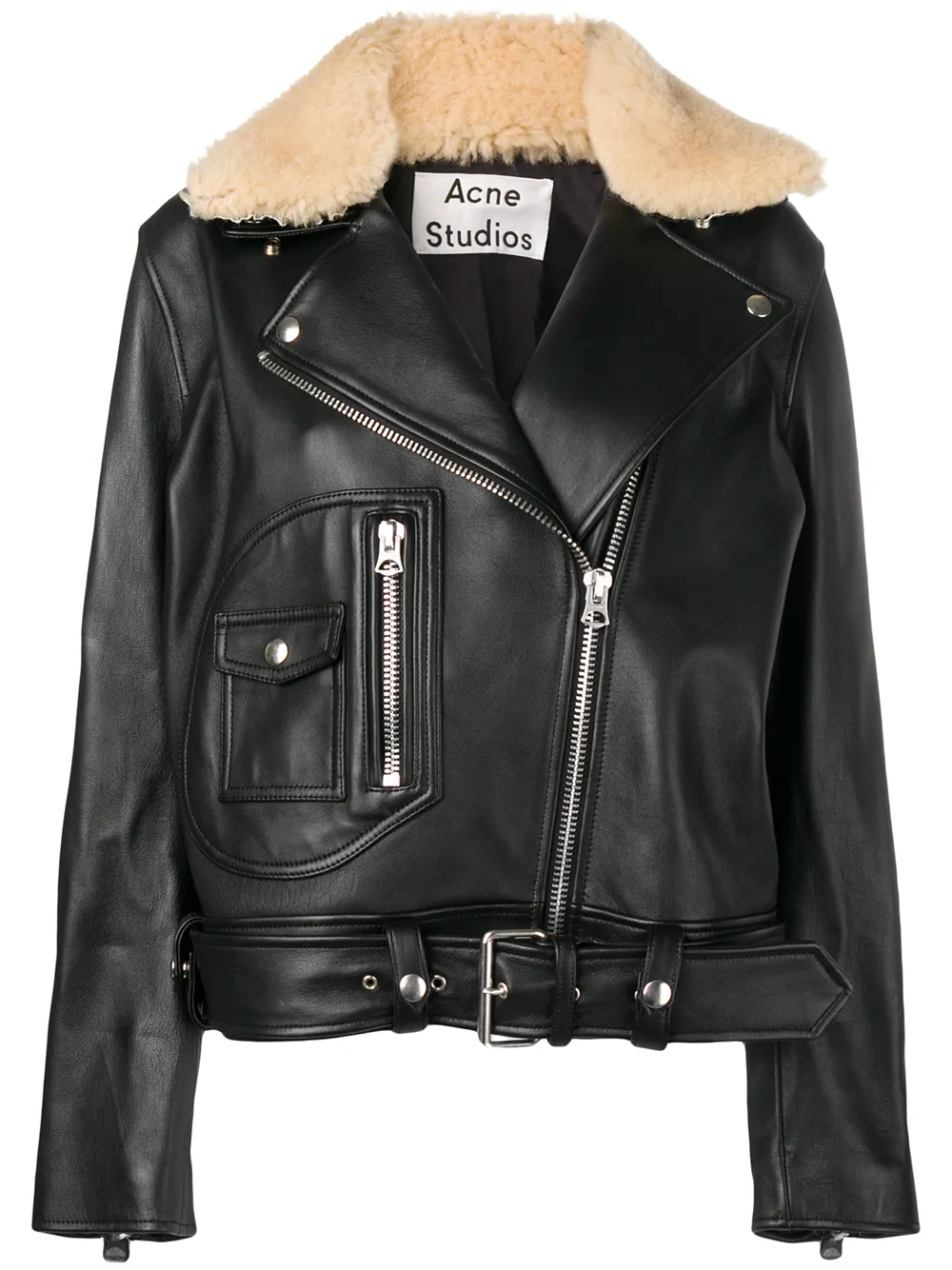Acne Studios Bikerjacka i Fårskinn Farfetch Acne Studios Bikerjacka i Läder Farfetch