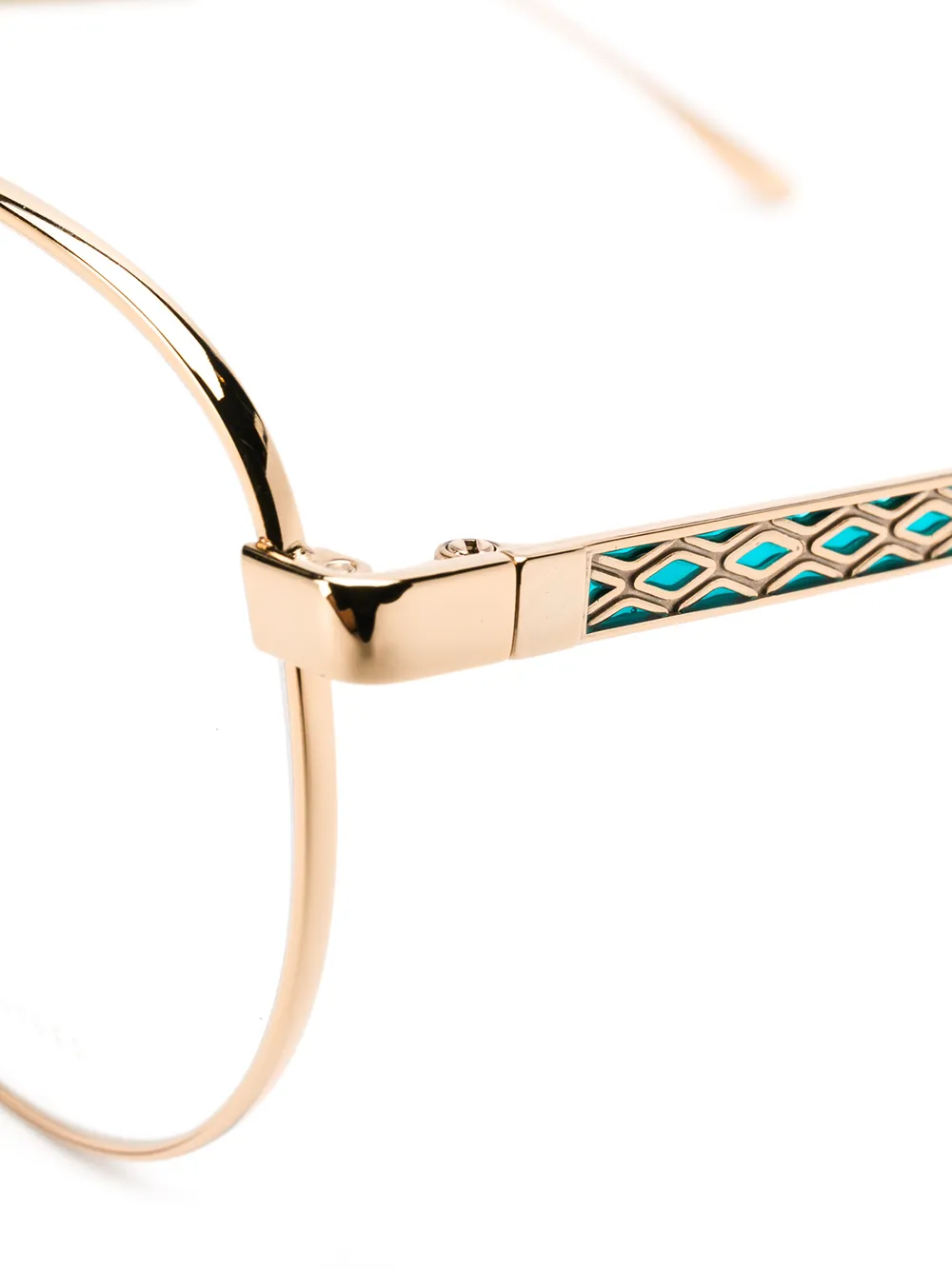  Jimmy Choo Eyewear Brille Mit 'aviator' Design   Gold 