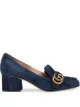الصورة 1 من Gucci Suede mid-heel pump with Double G